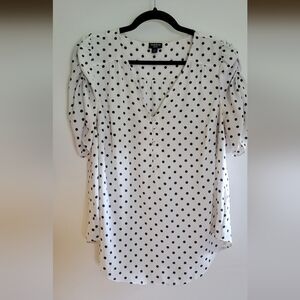 Torrid Women's White Polka Dot Top